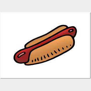 Hotdog Doodle Posters and Art